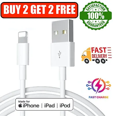 3M USB IPhone Charger Fast For Apple Long Cable USB Lead 7 8 X XS XR 11 12 13 14 • £3.49