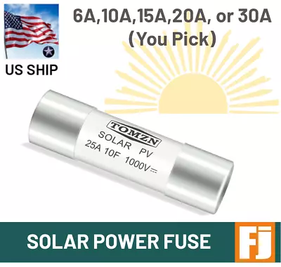 Solar System Fuse |  DC 1000V PV Fuses | 10x38 Mm 6101520 Or 30 A | US Ship • $6.99