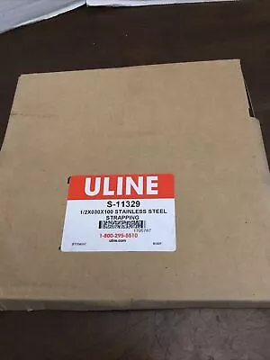 Uline Stainless Steel Strapping 1/2” X .030 X 100’ S-11329  • $45