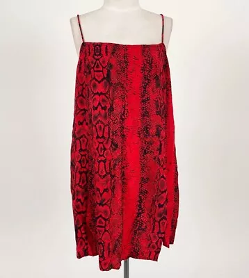 MOTEL Dolls Kill Dress Size M Red Snake Datista NWT Short Mini Animal Print  • $19.50