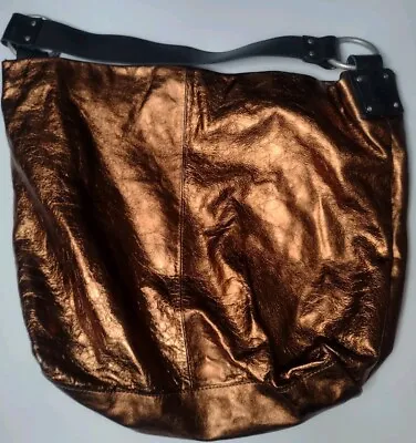 Ellington Shoulder Bag Purse Brown Metallic Zip V • $11.97