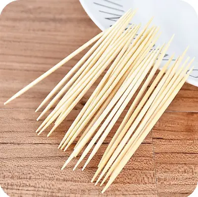 Wooden Toothpicks Wooden Tooth Pick Dental Floss Dental Care Cocktail Sticks • £2.09