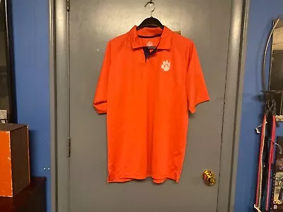 NEW LARGE CLEMSON TIGERS Polo Dress Shirt Rivalry Threads Clothing Football • $13.99