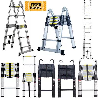8.5-20.3FT Multi-Purpose Aluminium Step Telescopic Folding Ladder Extendable New • $105.42