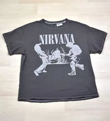 Nirvana Graphic Short Sleeve T Shirt 2022 H&M Divided Grunge Womens Small • £10.14