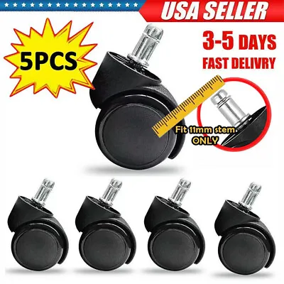 5PCS Office Desk Chair Caster Wheel Swivel Protect Floor Furniture Replacement • $14.99