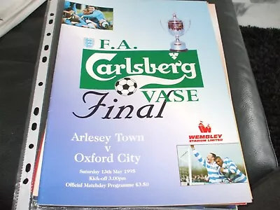 Arlesey Town V Oxford City FA Vase Final 13 May 1995 • £2.90