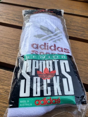 $30 • Buy Vintage Adidas Sports Socks 90s BNWT Still In Pack Never Been Removed