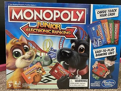 MONOPOLY JUNIOR ELECTRONIC BANKING Board Game • $13.95
