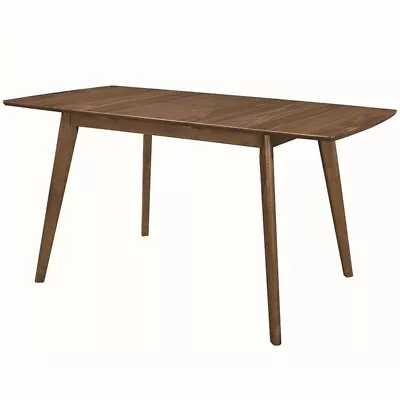 Coaster Alfredo Extendable Mid-Century Wood Dining Table In Walnut • $411.99