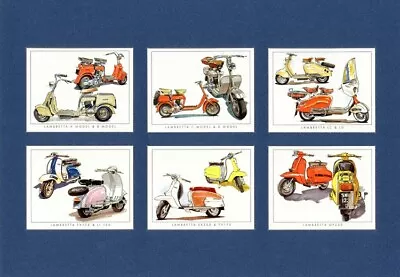 LAMBRETTA - COLLECTORS CARD SET - Model A B C D LC LD Li150 TV175 SX200 & GP200 • £3