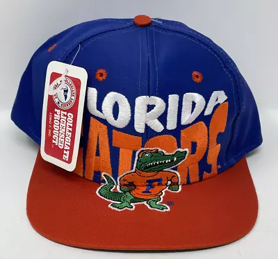 VTG University Of Florida Gators Snapback Orange Blue Trucker Cap Embroidered  • $60