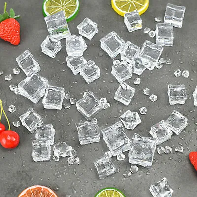 Ice Cubes Acrylic Novelty Fake Artificial Clear For Wedding Decor Photography • £3.85