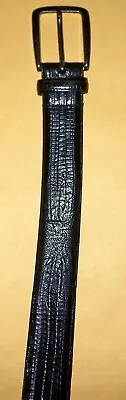 Vintage Men’s Leather Belt! Round Tree & Yorke “snakeskin” Pattern! 44” • $16.99
