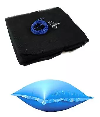 Swimline 18' Round Above Ground Pool Leaf Net Cover + Winter Closing Air Pillow • $69.22