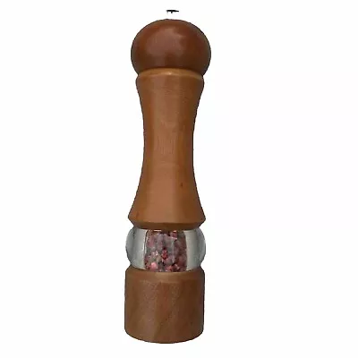 Olde Thompson 9.5   Pepper Grinder Mill MCM Walnut Stained Wood & Acrylic • $11.99