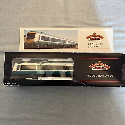 £75 • Buy Bachmann 170/2 Turbostar 2 Car DMU Anglia Railways 1:76 00 Gauge