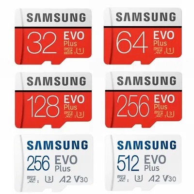 Micro SD Card SamSung Evo Plus 32GB 64G 128G 256G Class10 SDXC Memory 130MB 2021 • $79.95
