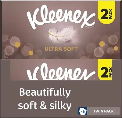 Kleenex Ultra Soft Facial Tissue Boxes - Pack Of 12 - 768 Tissues • £18.99