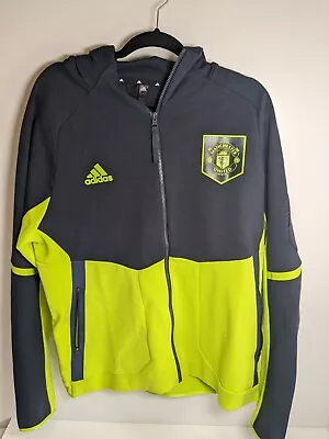 Adidas Manchester United FC EU Anthem Jacket With Hood - Size Large • £49.99