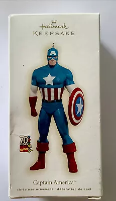 $14.90 • Buy Hallmark Keepsake - Captain America - 70 Years Marvel - Christmas Ornament -2009