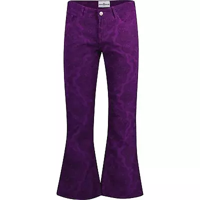 £44.50 • Buy NEW MENS RETRO 60s 70s Cord PAISLEY FLARES FLARED TROUSERS KILLER PAISLEY MC296A