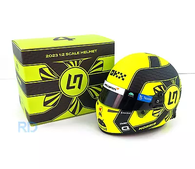 2023 Lando Norris McLaren Mini Helmet - 1:2 Scale Bell F1 Helmet - Model 4100227 • $375