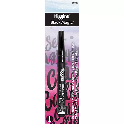 Higgins Black Magic Softliner Pump Marker Chisel Nib Black Ink 1 Each • $13