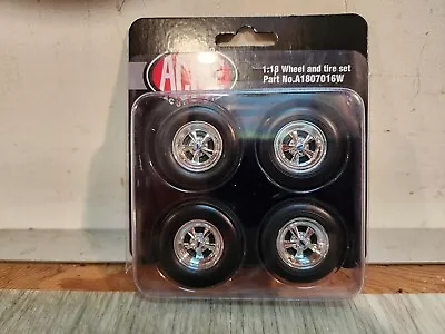 1:18 Acme Cragar Chrome Drag Wheel And Tire Set - A1807016w - New - Best Pricing • $22.75