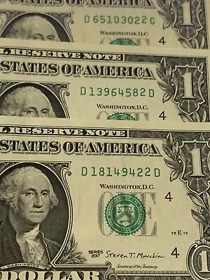 Gas Pump 2 Turn Stuck Digit Misprint Dollar Bill Fancy Serial # Free Shipping • $4.99