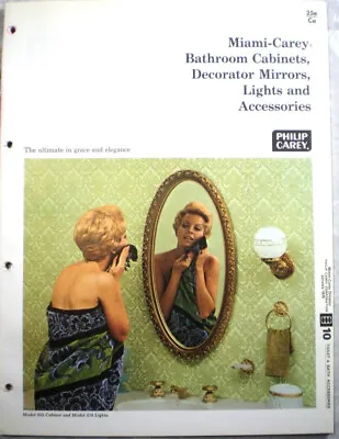 Vtg MIAMI CAREY Bathroom Cabinets Vanity Mirrors Accessories RETRO Catalog 1970 • $49.95