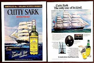 Vintage Cutty Sark Scotch Whisky Original Print Ads Man Cave Wall Decor • $11.25