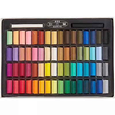 MUNGYO Soft Pastel MPS-64 Half Square Chalk Cardboard Box Of 64 Colors Non Toxic • $14.60