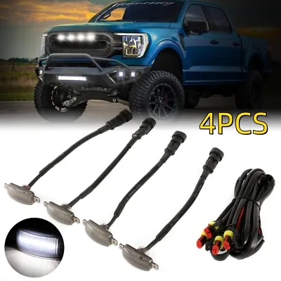 4PCS 12LED Grille Lights Smoked White For Ford F150 Raptor Style Pickup Off-road • $20.98