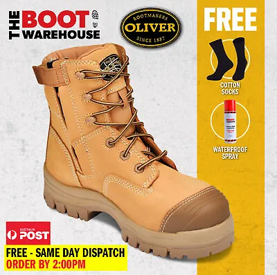 Oliver Work Boots 45632z Zip Lace-Up Non-Metal Composite Toe Cap Safety NEW • $174.95