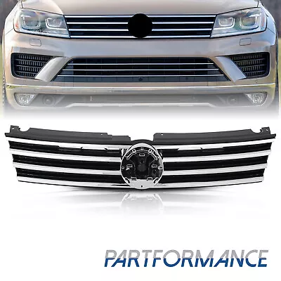 For 2015-2017 Volkswagen Touareg Front Bumper Upper Main Grille 7P6853651LZLL • $104.99