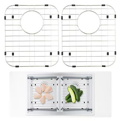 VEVOR 2PCS Sink Protector Grid For Kitchen Sink 13.3 X11.6  Stainless Steel Rack • $23.49