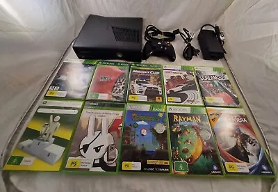 Huge Microsoft Xbox 360 S Slim 250GB Console Bundle Lot Pal W Controller Games • $150