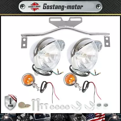 ✅Driving Spot Fog Light Bar W/ Bracket Turn Signal Motorcycle For  Honda • $35.45