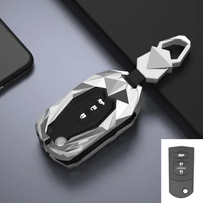 3 Buttons Zinc Alloy Silicone Car Key Fob Cover Case Bag For Mazda 3 6 MX-5 CX7 • $34.50