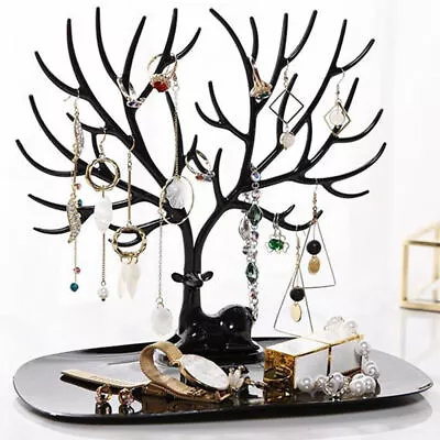 Jewelry Display Stand Tree-shape Earring Necklace Rack Tabletop Holder Organizer • $14.95