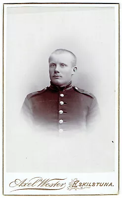 CDV Photo Soldier Phot. Axel Wester Eskilstuna Sweden (4912) • $6.99