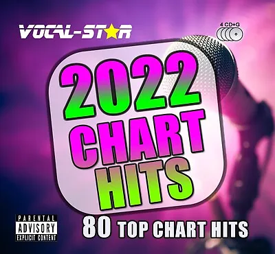 £12.99 • Buy Vocal-Star Karaoke Chart Songs From 2022, 80 Best Hit Songs, 4 CDG Disc Set