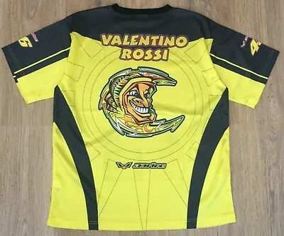 Valentino Rossi VR46 World Champions Daring RARE Mens Yellow T Shirt Size L • $50.99