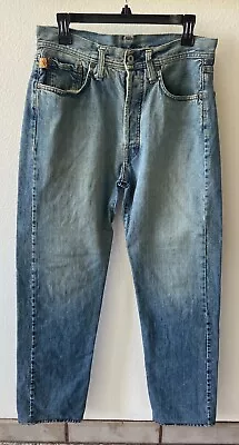 Rivet Trademark Style 300 Blue Buttonfly Jeans 32x30 Denim Mens Made In Italy • $14.95