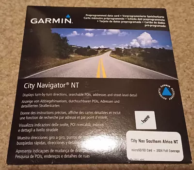 Garmin City Navigator Southern Africa NT MicroSD/SD Card(2012)Part #010-11595-00 • £54.99