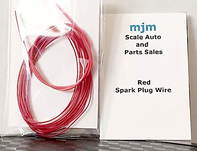 6 Feet Red Spark Plug Wire 1/24 1/25 Scale Models With Red Boot Material  • $4.99
