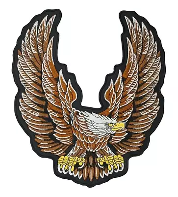 Eagle Iron-on & Sew-on Back Patch | Bird Biker Gang Motorcycle Club Outlaw Logo • $15.99