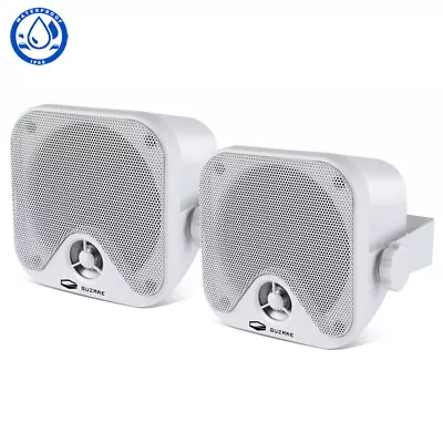 Marine Waterproof Outdoor Speakers Heavy Duty Box Speakers For Boat Yacht • £29.99