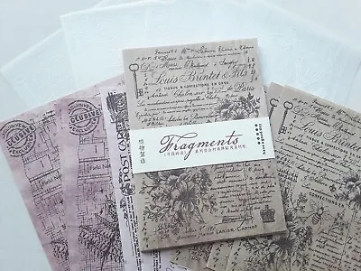 £2.90 • Buy 30 Sheets Of  Scrapbooking Paper, Vintage, Botanical, Vellum,Journaling,Ephemera